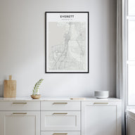 Everett Map Portrait Poster