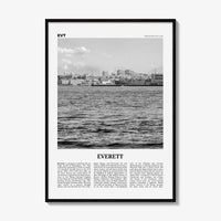 Everett Print Black and White, Everett Wall Art, Everett Poster, Everett Photo, Everett Wall Décor, Washington, USA, United States