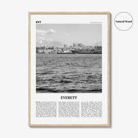 Everett Print Black and White, Everett Wall Art, Everett Poster, Everett Photo, Everett Wall Décor, Washington, USA, United States