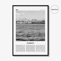 Everett Print Black and White, Everett Wall Art, Everett Poster, Everett Photo, Everett Wall Décor, Washington, USA, United States