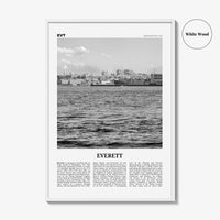 Everett Print Black and White, Everett Wall Art, Everett Poster, Everett Photo, Everett Wall Décor, Washington, USA, United States