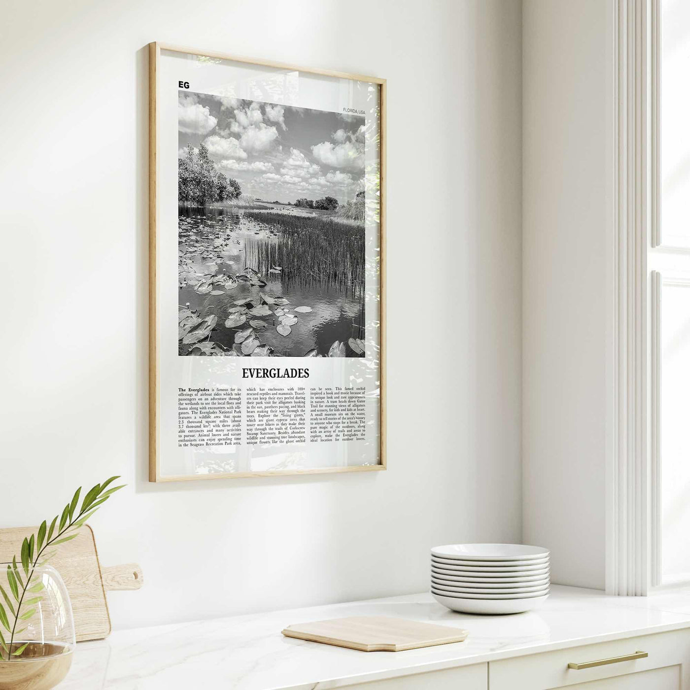 Everglades National Park Print Black and White, Everglades Wall Art, Everglades Poster, Everglades Photo, Everglades Wall Décor, Florida