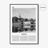 Exeter Print Black and White, Exeter Wall Art, Exeter Poster, Exeter Photo, Exeter Wall Décor, Exeter Map, England