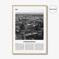 Extremadura Print Black and White, Extremadura Wall Art, Extremadura Poster, Extremadura Photo, Extremadura Wall Décor, Extremadura Map