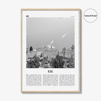 Eze Print Black and White, Èze Wall Art, Èze Poster, Èze Photo, Èze Wall Décor, Èze Map, France