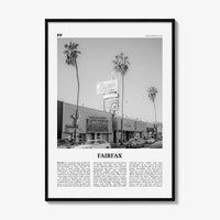 Fairfax Print Black and White California, Fairfax Wall Art, Fairfax Poster, Fairfax Photo, Fairfax Wall Décor, Fairfax Map, California, USA