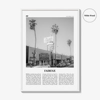 Fairfax Print Black and White California, Fairfax Wall Art, Fairfax Poster, Fairfax Photo, Fairfax Wall Décor, Fairfax Map, California, USA