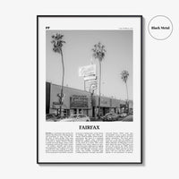 Fairfax Print Black and White California, Fairfax Wall Art, Fairfax Poster, Fairfax Photo, Fairfax Wall Décor, Fairfax Map, California, USA