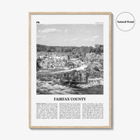 Fairfax County Print Black and White, Fairfax County Wall Art, Fairfax County Poster, Fairfax County Photo, Fairfax Wall Décor, Fairfax Map