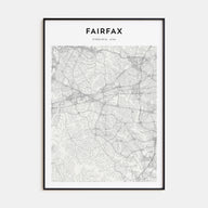 Fairfax, Virginia Map Portrait Poster
