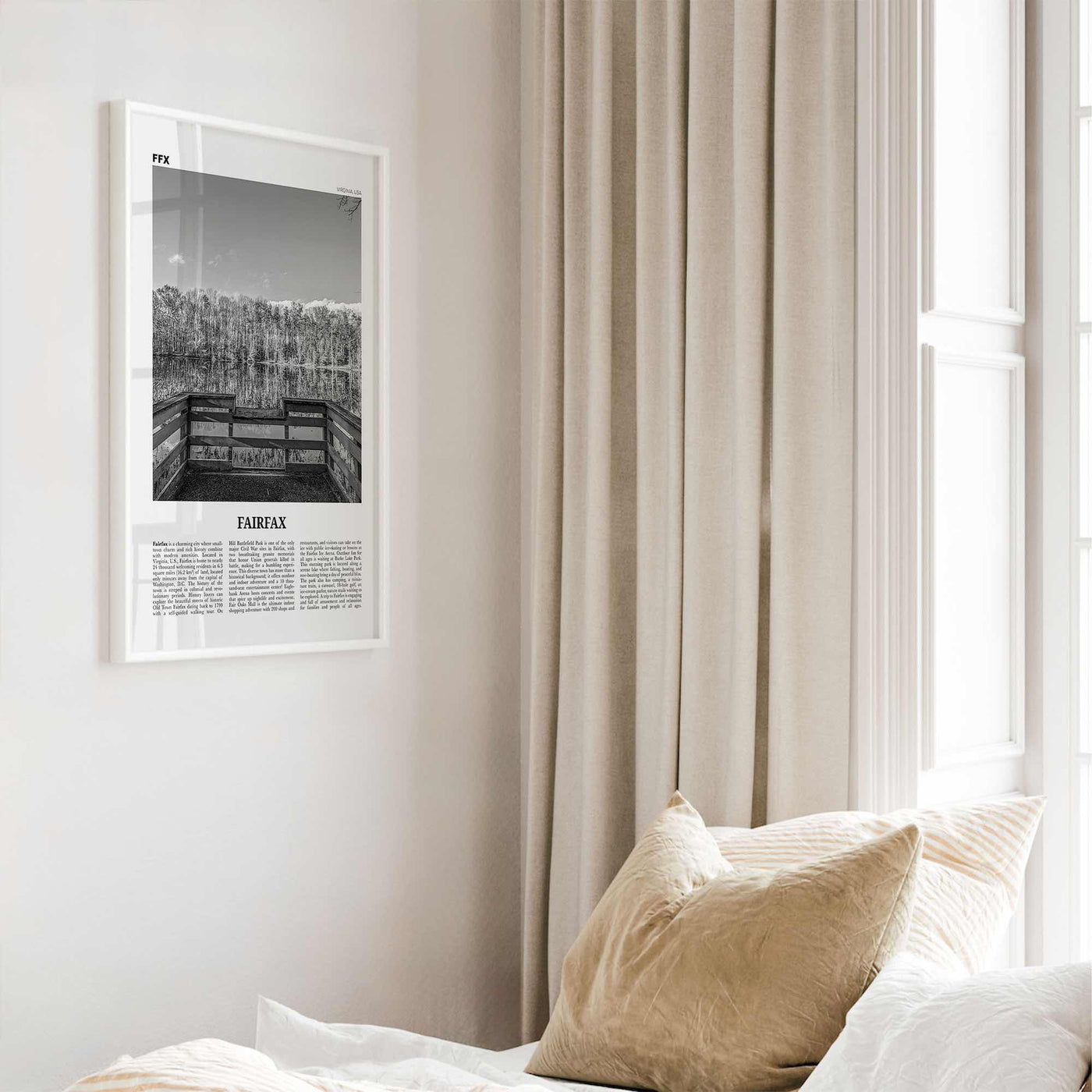 Fairfax Print Black and White Virginia, Fairfax Wall Art, Fairfax Poster, Fairfax Photo, Fairfax Wall Décor, Virginia, United States