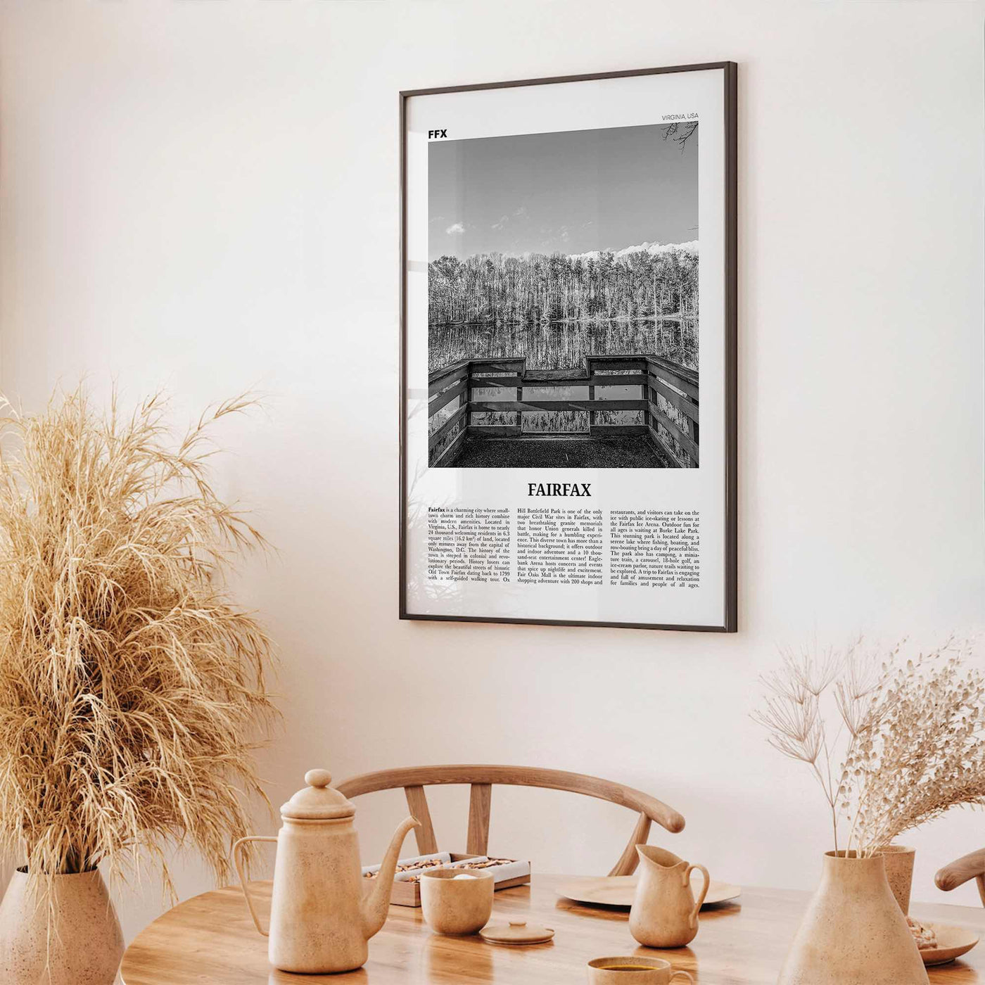 Fairfax Print Black and White Virginia, Fairfax Wall Art, Fairfax Poster, Fairfax Photo, Fairfax Wall Décor, Virginia, United States