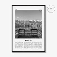 Fairfax Print Black and White Virginia, Fairfax Wall Art, Fairfax Poster, Fairfax Photo, Fairfax Wall Décor, Virginia, United States