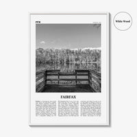 Fairfax Print Black and White Virginia, Fairfax Wall Art, Fairfax Poster, Fairfax Photo, Fairfax Wall Décor, Virginia, United States