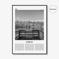 Fairfax Print Black and White Virginia, Fairfax Wall Art, Fairfax Poster, Fairfax Photo, Fairfax Wall Décor, Virginia, United States