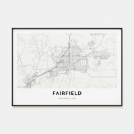 Fairfield Map Landscape Poster
