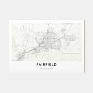 Fairfield Map Landscape Poster