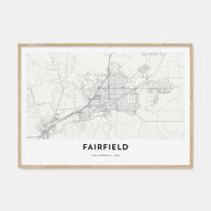 Fairfield Map Landscape Poster