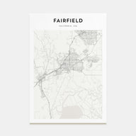 Fairfield Map Portrait Poster