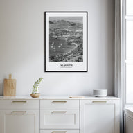 Falmouth, Antigua and Barbuda Portrait B&W Poster
