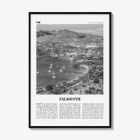 Falmouth Print Black and White Antigua and Barbuda, Falmouth Wall Art, Falmouth Poster, Falmouth Photo, Falmouth Map, Falmouth Wall Decor