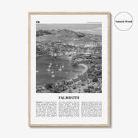 Falmouth Print Black and White Antigua and Barbuda, Falmouth Wall Art, Falmouth Poster, Falmouth Photo, Falmouth Map, Falmouth Wall Decor