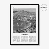 Falmouth Print Black and White Antigua and Barbuda, Falmouth Wall Art, Falmouth Poster, Falmouth Photo, Falmouth Map, Falmouth Wall Decor