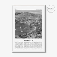 Falmouth Print Black and White Antigua and Barbuda, Falmouth Wall Art, Falmouth Poster, Falmouth Photo, Falmouth Map, Falmouth Wall Decor