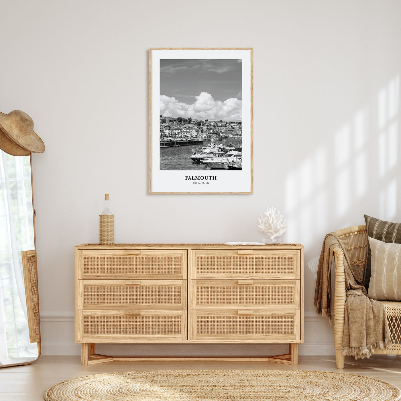 Falmouth, England Portrait B&W Poster