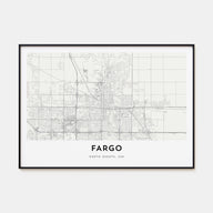 Fargo Map Landscape Poster