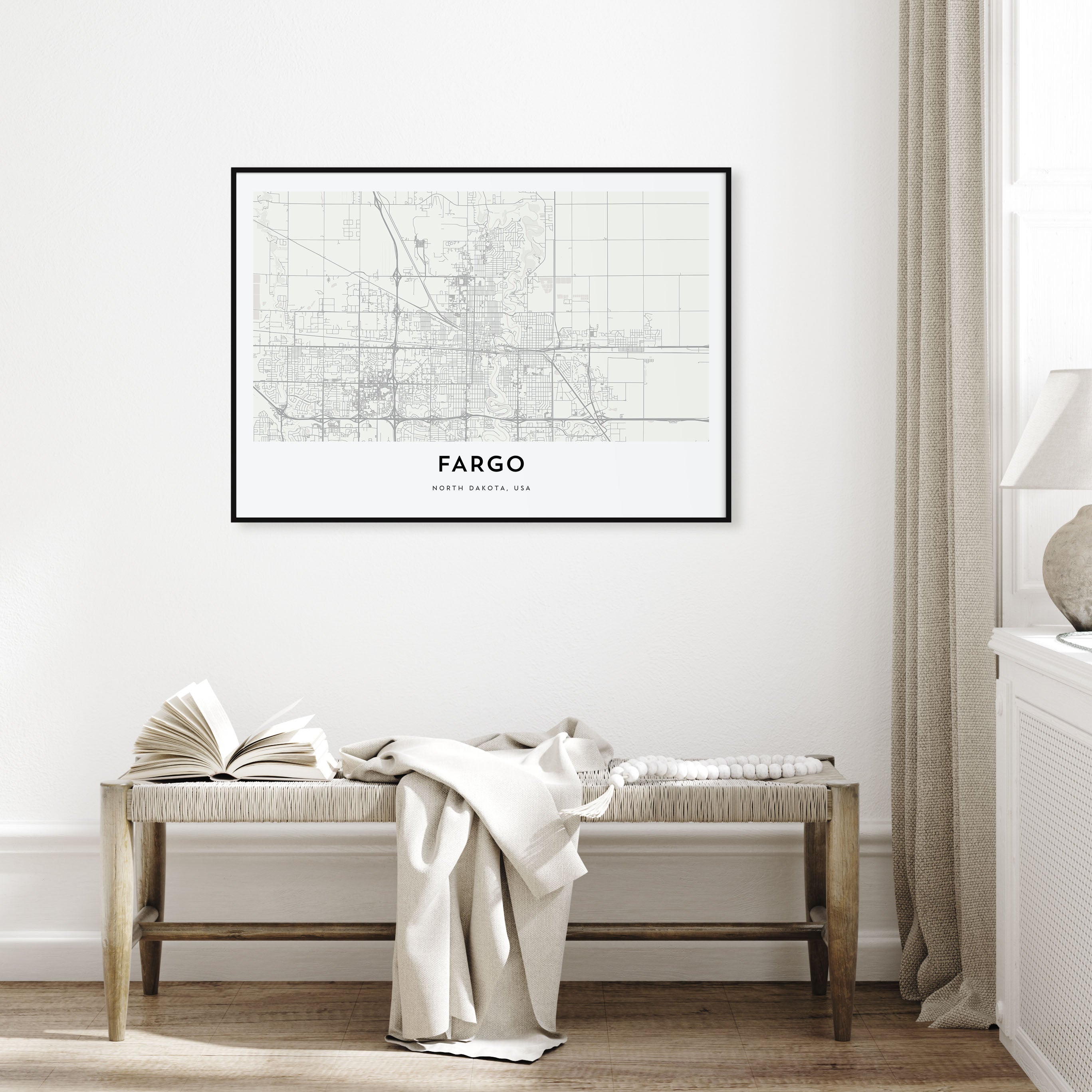 Fargo Map Landscape Poster