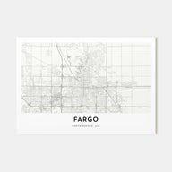 Fargo Map Landscape Poster