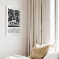 Fargo Print Black and White No 1, Fargo Wall Art, Fargo Poster, Fargo Photo, Fargo Wall Décor, Oregon, USA, United States, North America