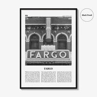 Fargo Print Black and White No 1, Fargo Wall Art, Fargo Poster, Fargo Photo, Fargo Wall Décor, Oregon, USA, United States, North America