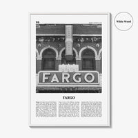 Fargo Print Black and White No 1, Fargo Wall Art, Fargo Poster, Fargo Photo, Fargo Wall Décor, Oregon, USA, United States, North America