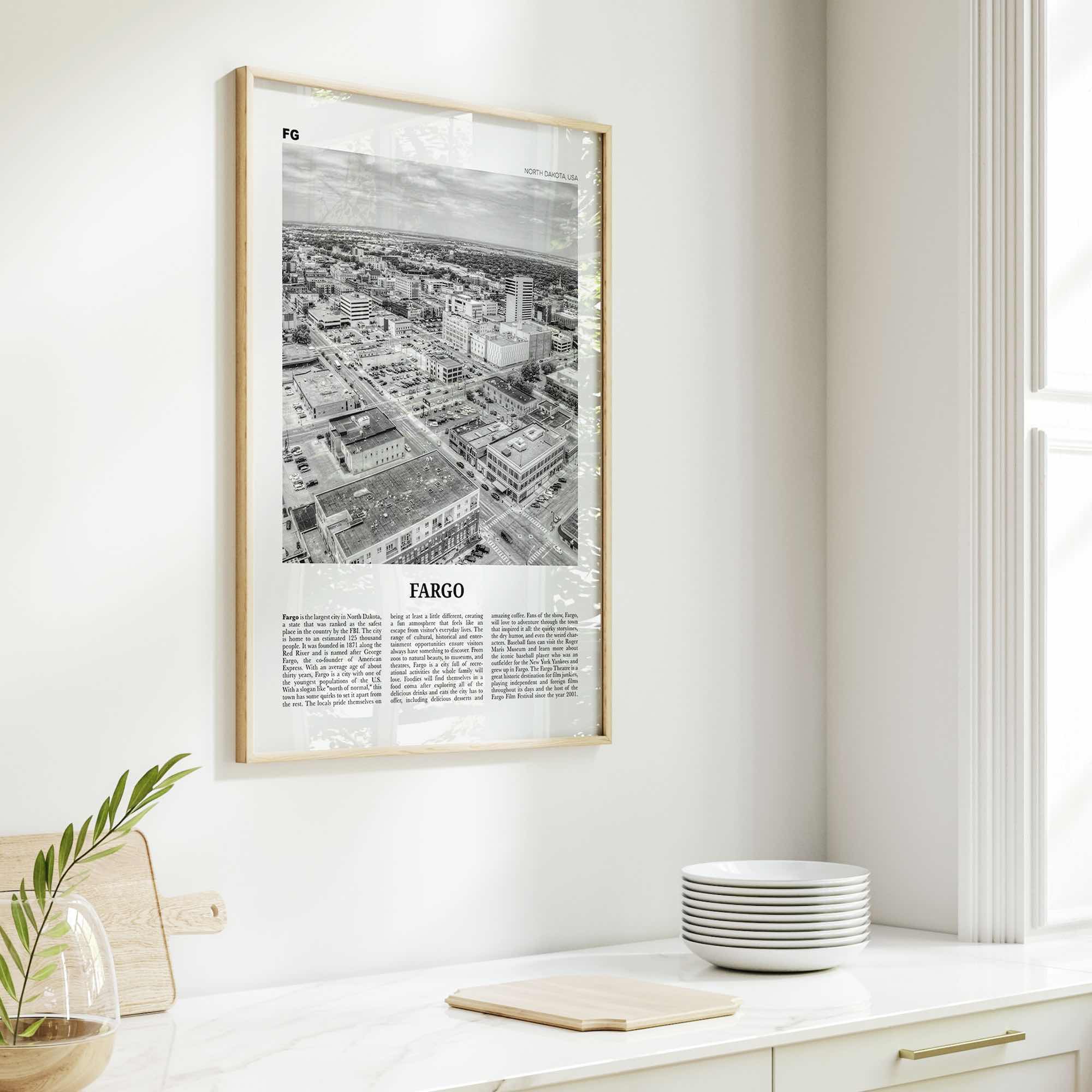 Fargo Print Black and White No 2, Fargo Wall Art, Fargo Poster, Fargo Photo, Fargo Wall Décor, Oregon, USA, United States, North America