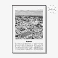 Fargo Print Black and White No 2, Fargo Wall Art, Fargo Poster, Fargo Photo, Fargo Wall Décor, Oregon, USA, United States, North America