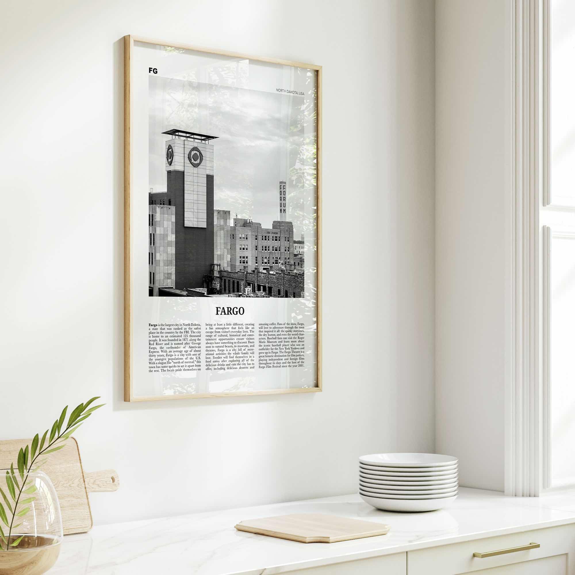 Fargo Print Black and White No 3, Fargo Wall Art, Fargo Poster, Fargo Photo, Fargo Wall Décor, Oregon, USA, United States, North America