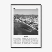 Faro Print Black and White, Faro Wall Art, Faro Poster, Faro Photo, Faro Wall Décor, Faro Map, Portugal