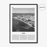 Faro Print Black and White, Faro Wall Art, Faro Poster, Faro Photo, Faro Wall Décor, Faro Map, Portugal