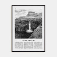 Faroe Islands Travel B&W Poster