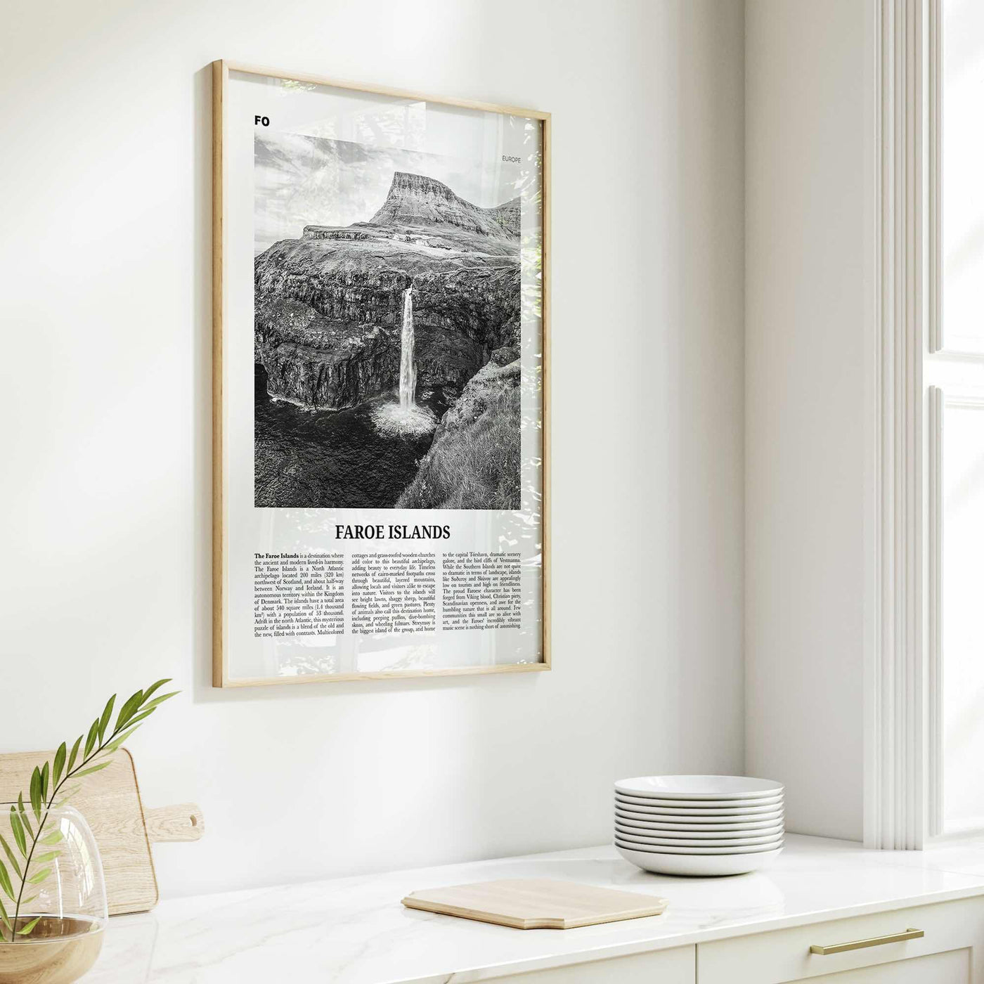 Faroe Islands Print Black and White, Faroe Islands Wall Art, Faroe Islands Poster, Faroe Islands Photo, Faeroe, Færøerne, Tórshavn, Europe