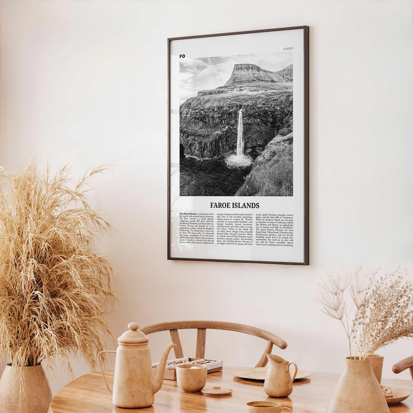 Faroe Islands Print Black and White, Faroe Islands Wall Art, Faroe Islands Poster, Faroe Islands Photo, Faeroe, Færøerne, Tórshavn, Europe