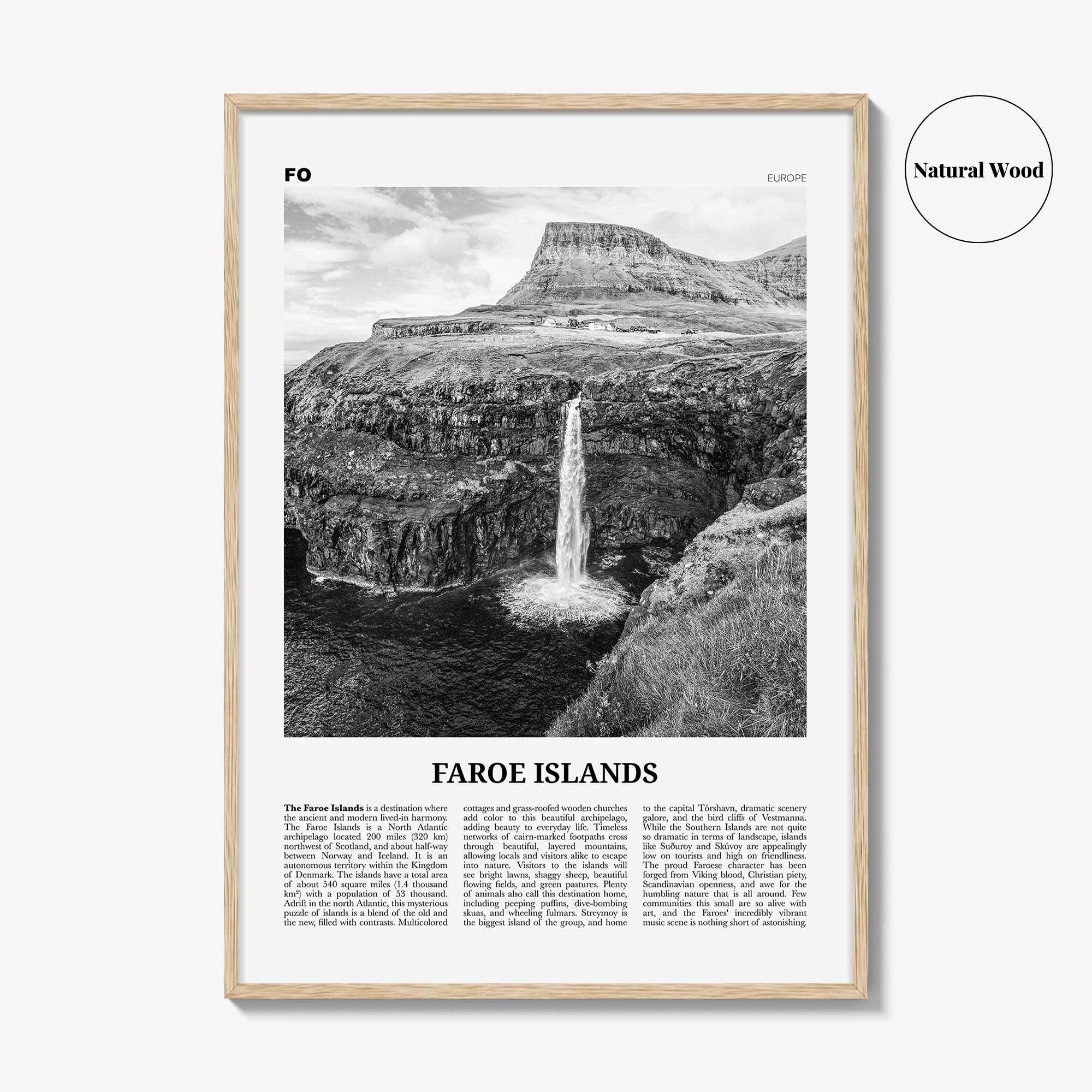 Faroe Islands Print Black and White, Faroe Islands Wall Art, Faroe Islands Poster, Faroe Islands Photo, Faeroe, Færøerne, Tórshavn, Europe