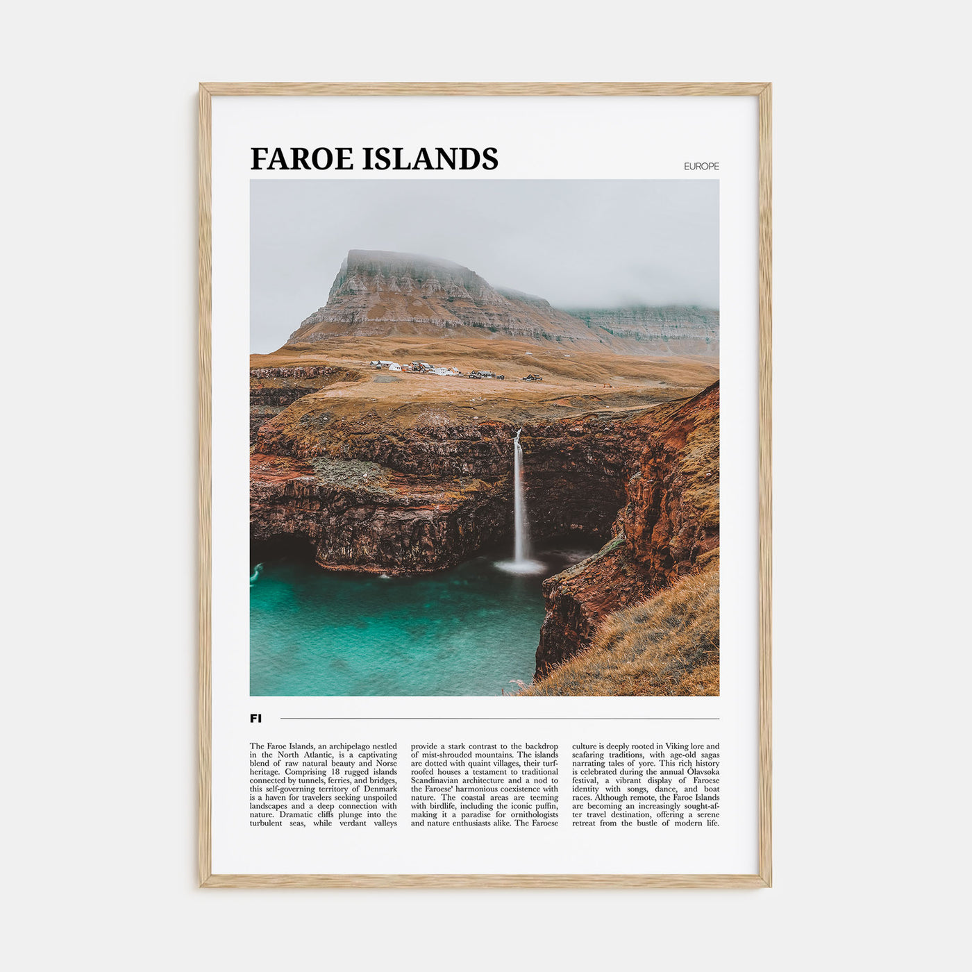 Faroe Islands Travel Color Poster