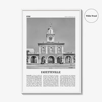 Fayetteville Print Black and White North Carolina, Fayetteville Wall Art, Fayetteville Poster, Fayetteville Photo, Fayetteville Décor, USA