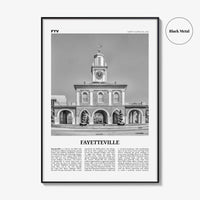 Fayetteville Print Black and White North Carolina, Fayetteville Wall Art, Fayetteville Poster, Fayetteville Photo, Fayetteville Décor, USA