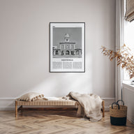 Fayetteville, North Carolina Travel B&W Poster