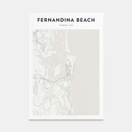 Fernandina Beach Map Portrait Poster