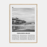 Fernandina Beach Travel B&W Poster